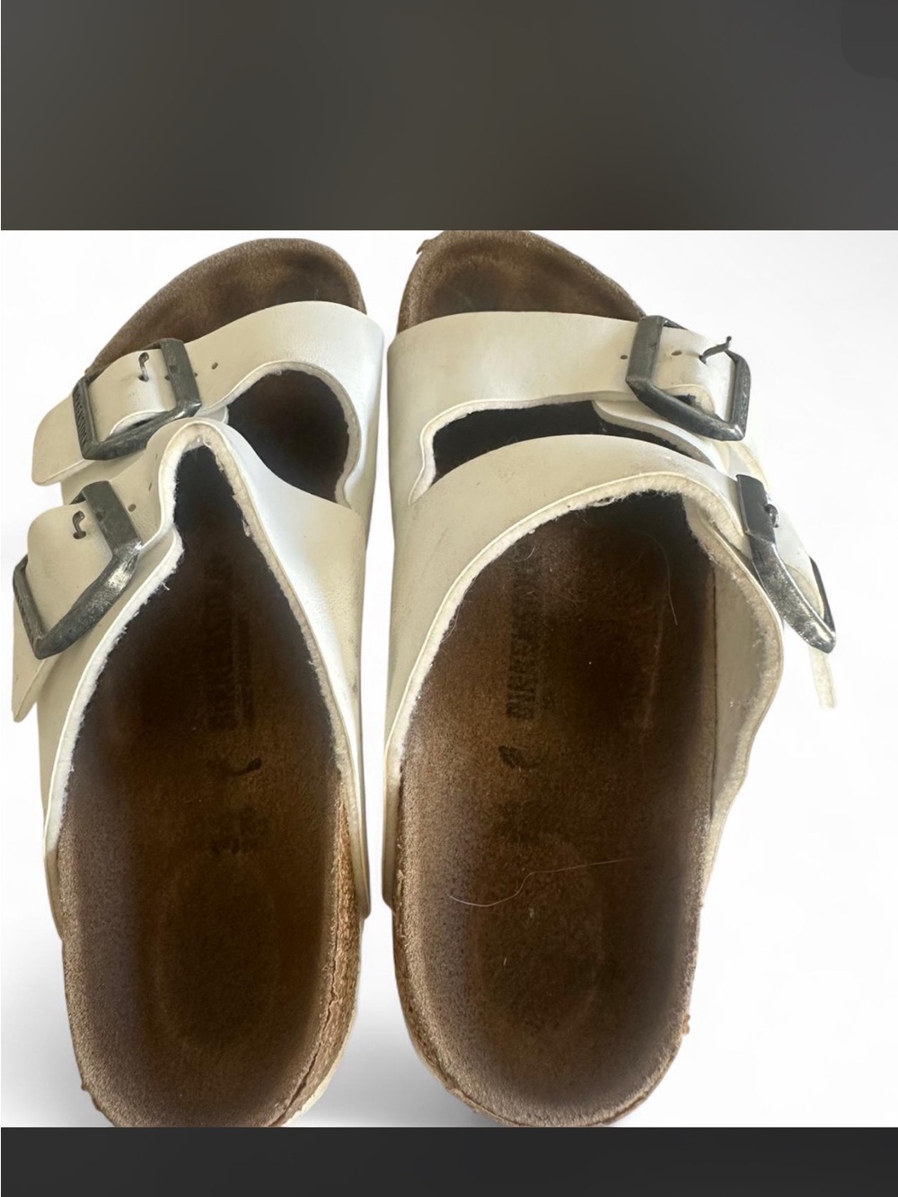 Birkenstock White Double Buckle Clogs